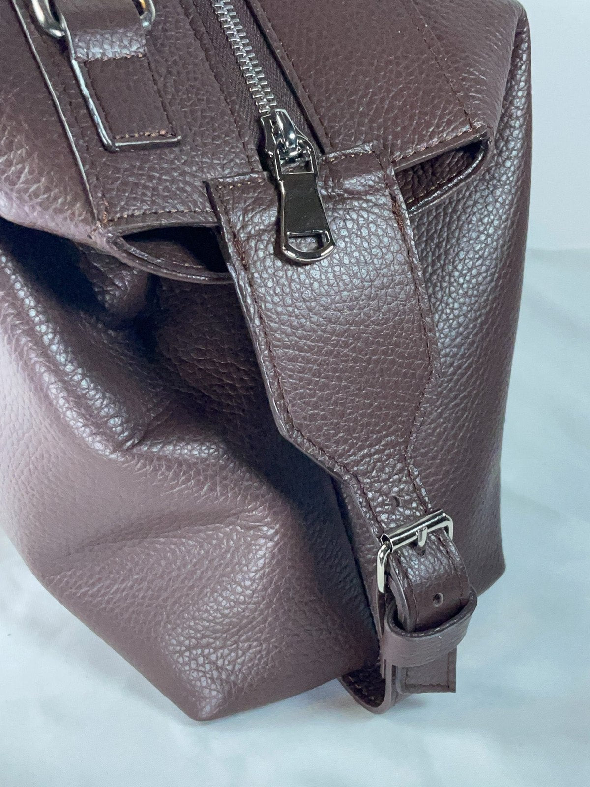 BOTERO vera pelle caffè e stampa Light Bloom