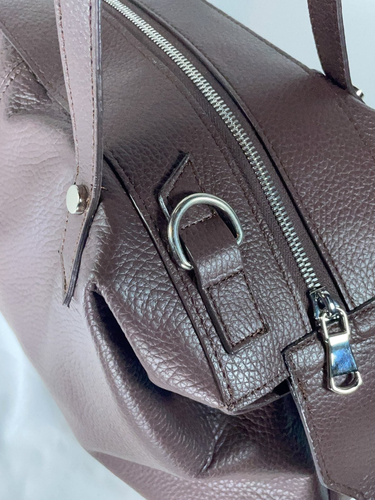 BOTERO vera pelle caffè e stampa Light Bloom