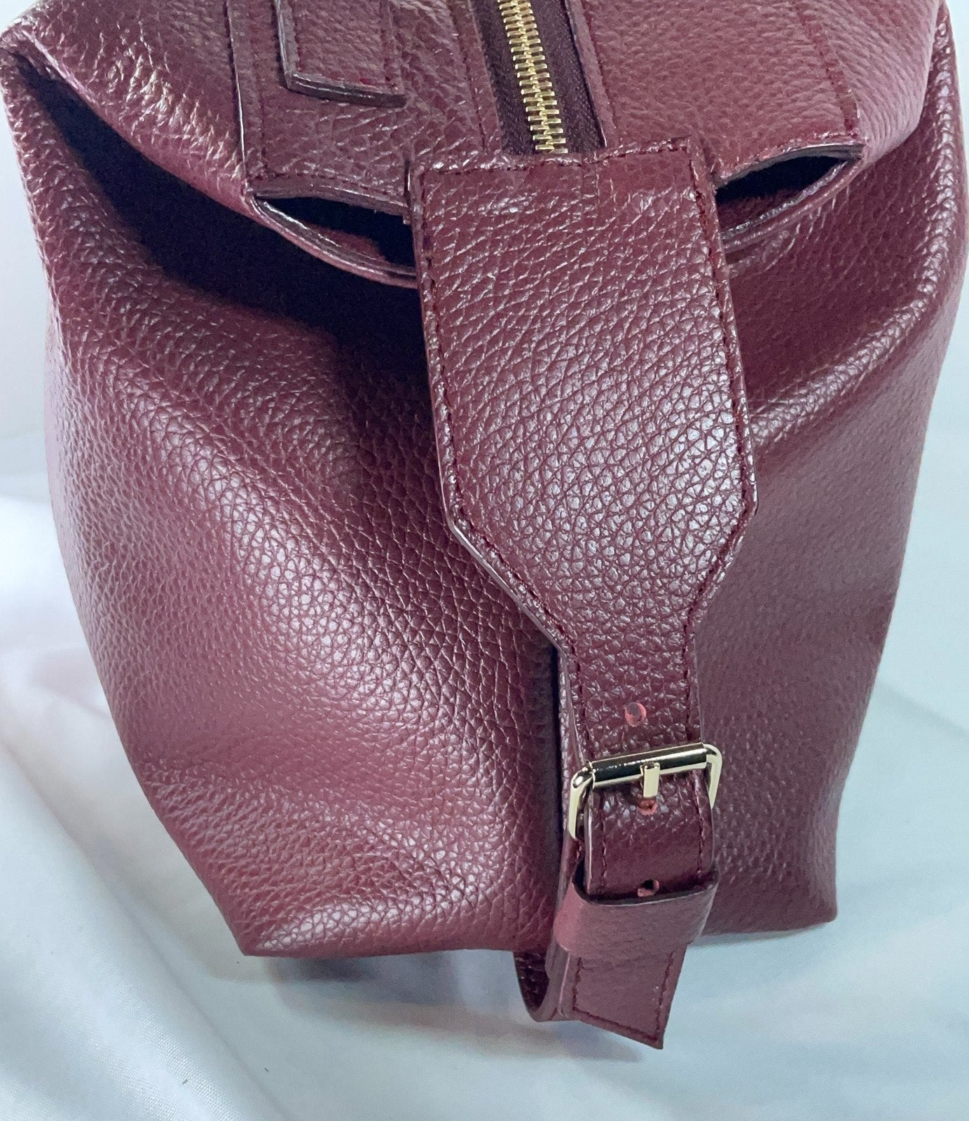 BOTERO vera pelle borgogna e stampa Light Bloom