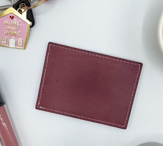 Portacarte, pelle sfumatura tramonto, oro chiaro e rosa laminato