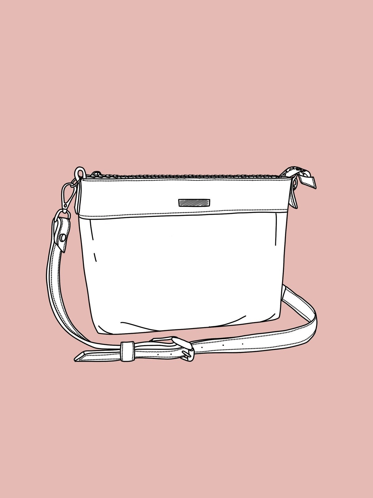 Personalizza: tracolla MONDRIAN 4in1 monocolore in pelle - su ordinazione