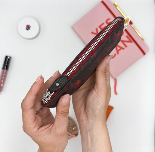 Pochette WONDER MINI con stampa Colibrì nera