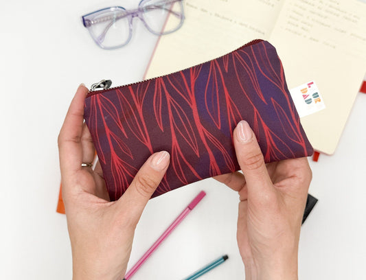 Pochette WONDER MINI con stampa Liana borgogna