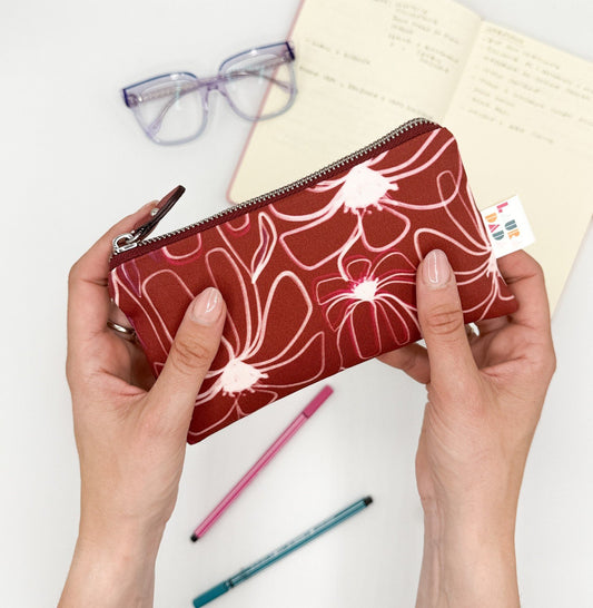Pochette WONDER MINI con stampa Light bloom foliage