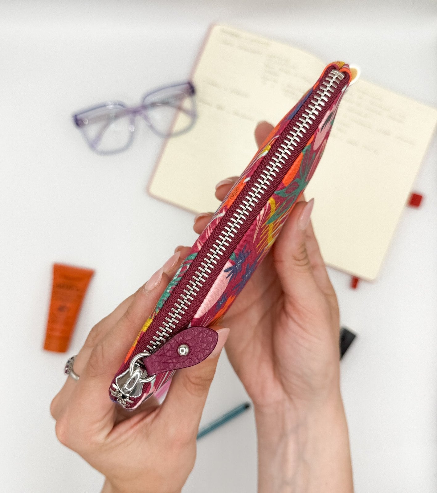 Pochette WONDER MINI con stampa Tropical