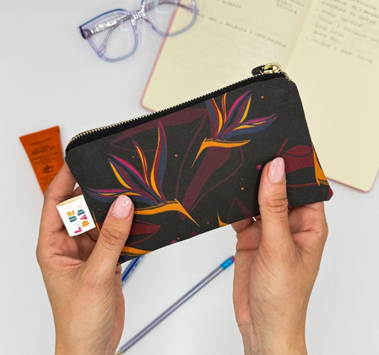 Pochette WONDER MINI con stampa Sterlizia nera