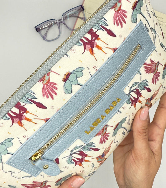 Pochette WONDER midi artico e stampa Colibrì