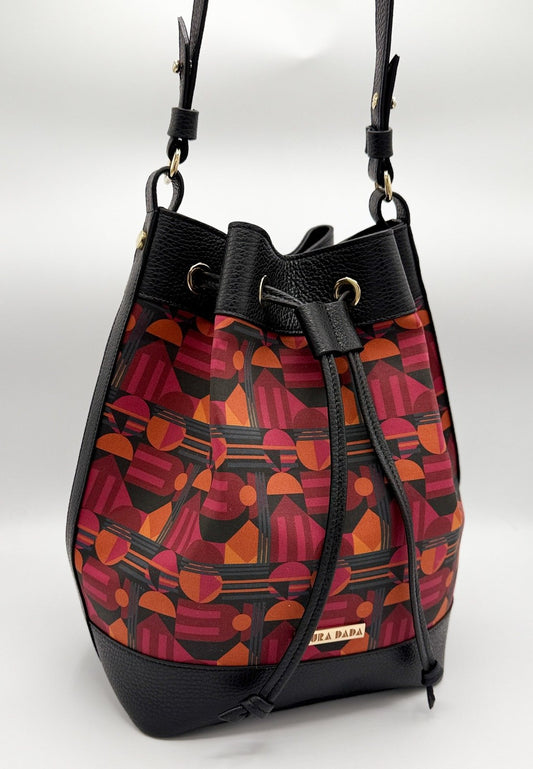 Secchiello KUSAMA nero e stampa House of the Sun