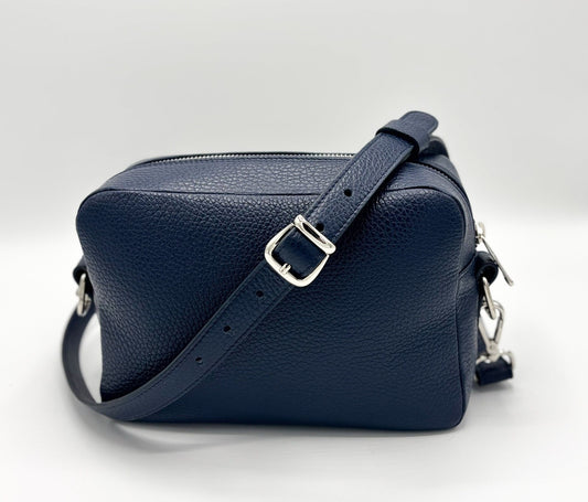 Tracolla Florence blu notte e stampa Riverside - su ordinazione