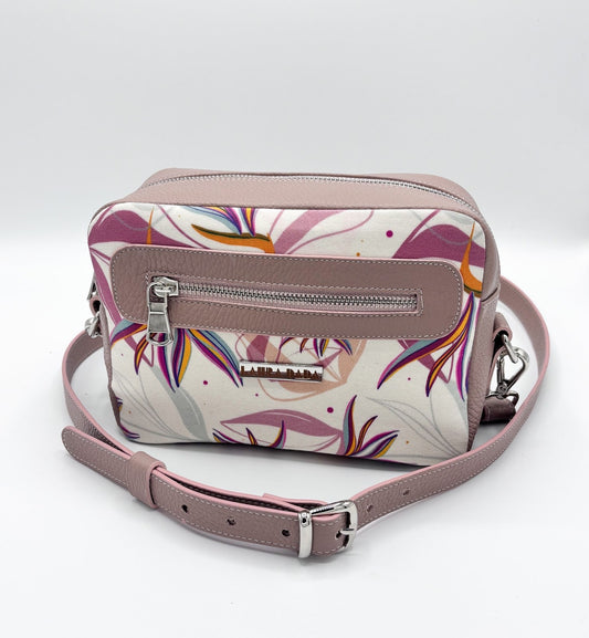 Tracolla Florence quarzo rosa e stampa Sterlizie