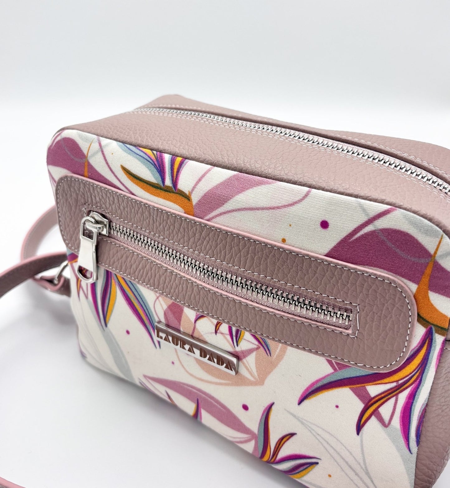 Tracolla Florence quarzo rosa e stampa Sterlizie