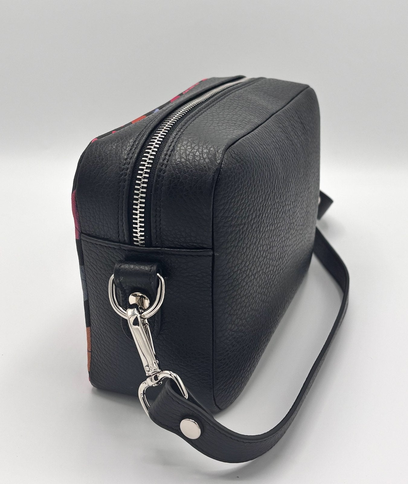 Tracolla Florence nera e stampa Circus