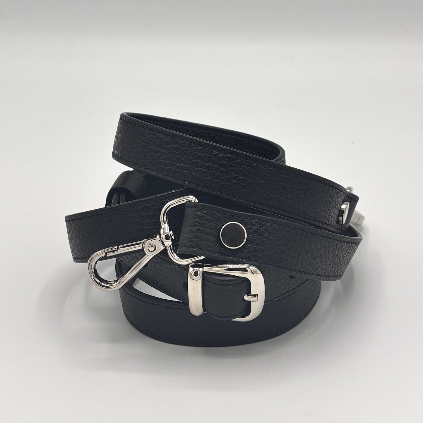 Tracolla Florence nera e stampa Brush