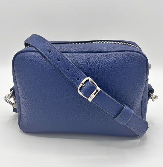 Tracolla Florence blu e stampa Brush