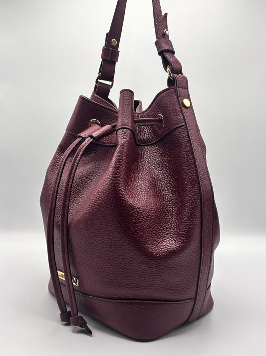 Secchiello KUSAMA Borgogna e interno stampato a scelta - su ordinazione