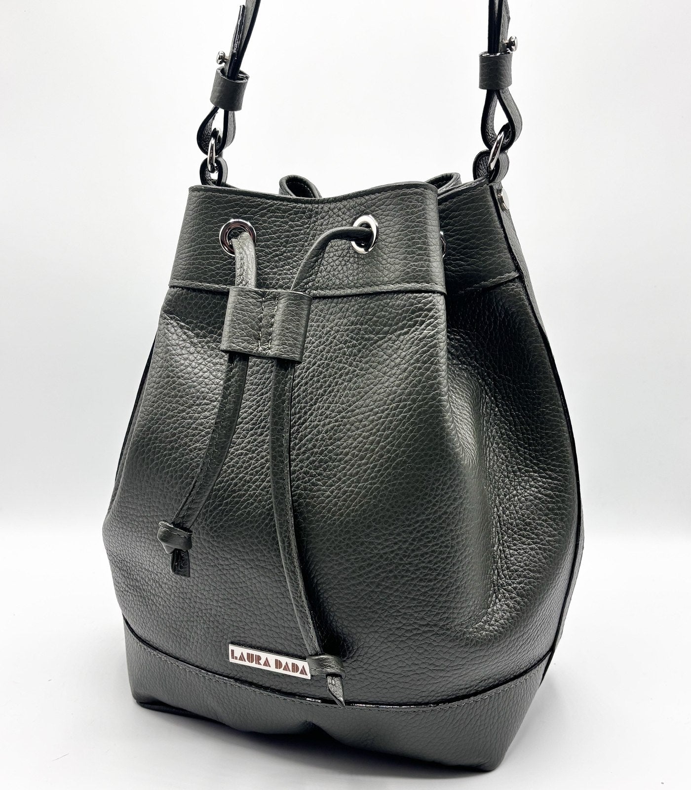 Secchiello KUSAMA verde oliva e interno Light Bloom