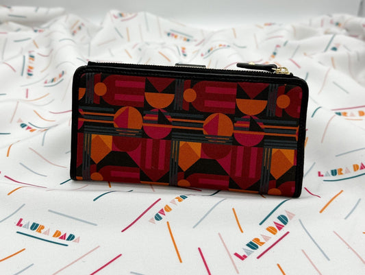 Portafoglio TILDA pelle nera e stampa House of the Sun + Star Box