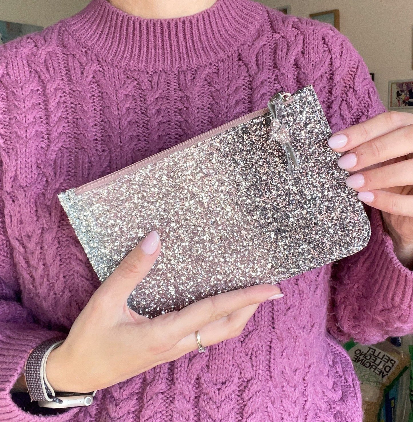 WONDER STAR MINI e MIDI, dègradè rosa e argento - sfumatura verticale