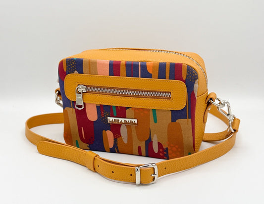 Tracolla Florence senape e stampa Riverside