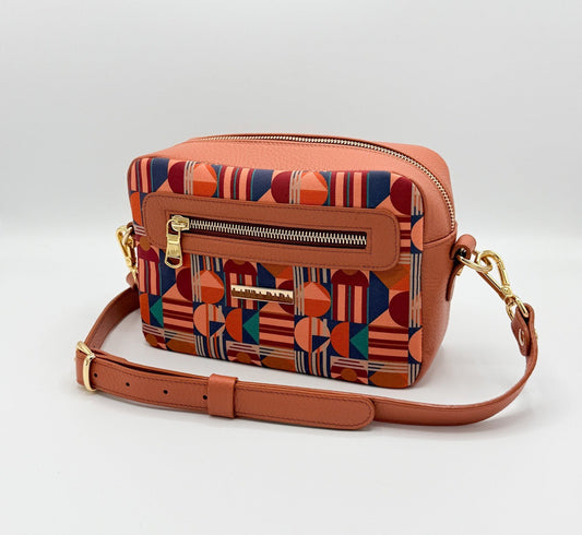 Tracolla Florence terracotta e stampa House of the Sun - piccolo difetto