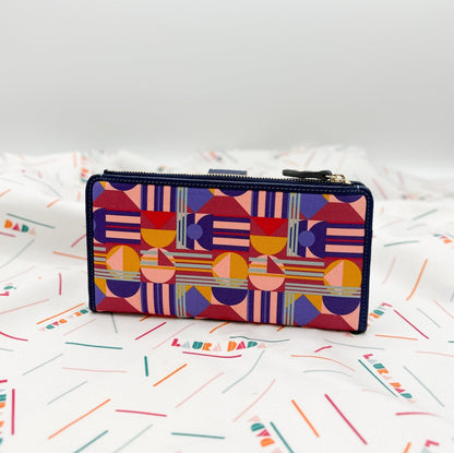 Portafoglio TILDA pelle blu gitano e stampa House of the Sun + Star Box ✨