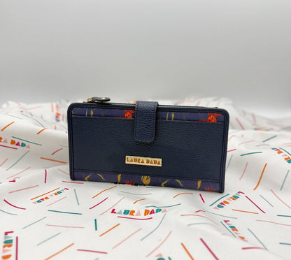 Portafoglio TILDA pelle blu notte e stampa Colibrì + Star Box ✨