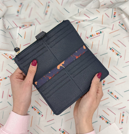 Portafoglio TILDA pelle blu notte e stampa Colibrì + Star Box ✨