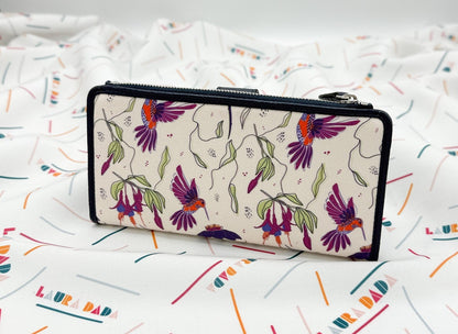 Portafoglio TILDA blu notte e stampa Colibrì + Star Box