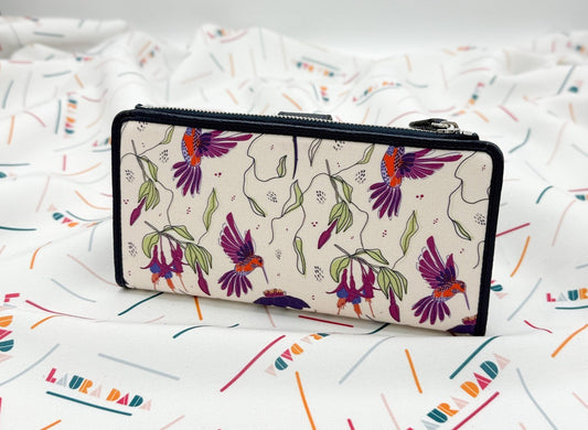 Portafoglio TILDA blu notte e stampa Colibrì + Star Box