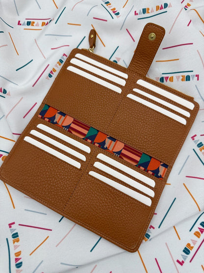 Portafoglio TILDA pelle cuoio e stampa House of the Sun + Star Box