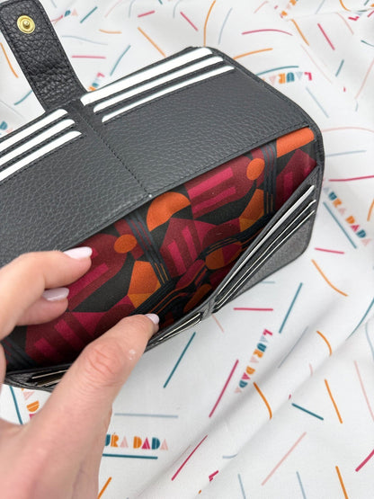 Portafoglio TILDA pelle nera e stampa House of the Sun + Star Box