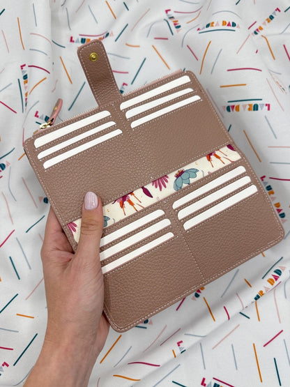 Portafoglio TILDA pelle quarzo rosa e stampa Colibrì + Star Box