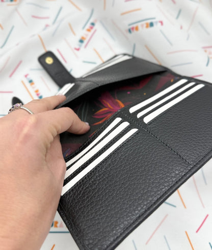 Portafoglio TILDA pelle nera e stampa Sterlizia + Star Box