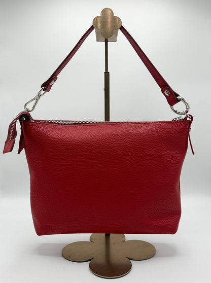 Tracolla MONDRIAN 4in1 monocolore in pelle rosso ceralacca - stampa interna