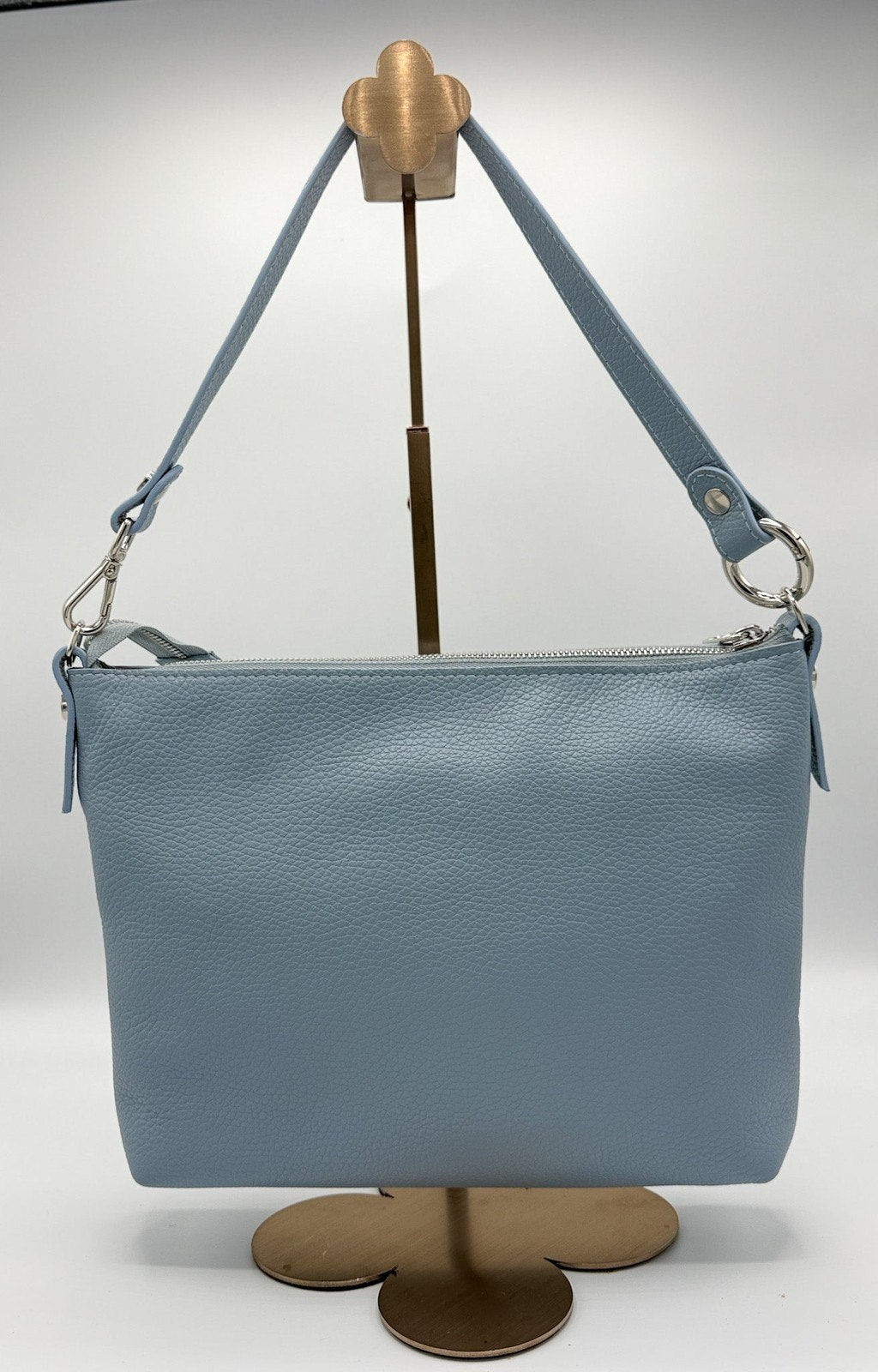 Tracolla MONDRIAN 4in1 monocolore in pelle artico - stampa interna