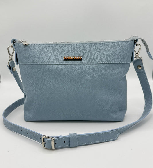 Tracolla MONDRIAN 4in1 monocolore in pelle artico - stampa interna