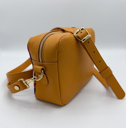 Tracolla Florence senape e stampa Encanto - piccolo difetto