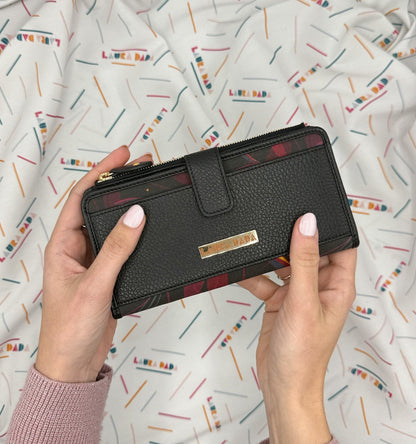 Portafoglio TILDA pelle nera e stampa Sterlizia + Star Box