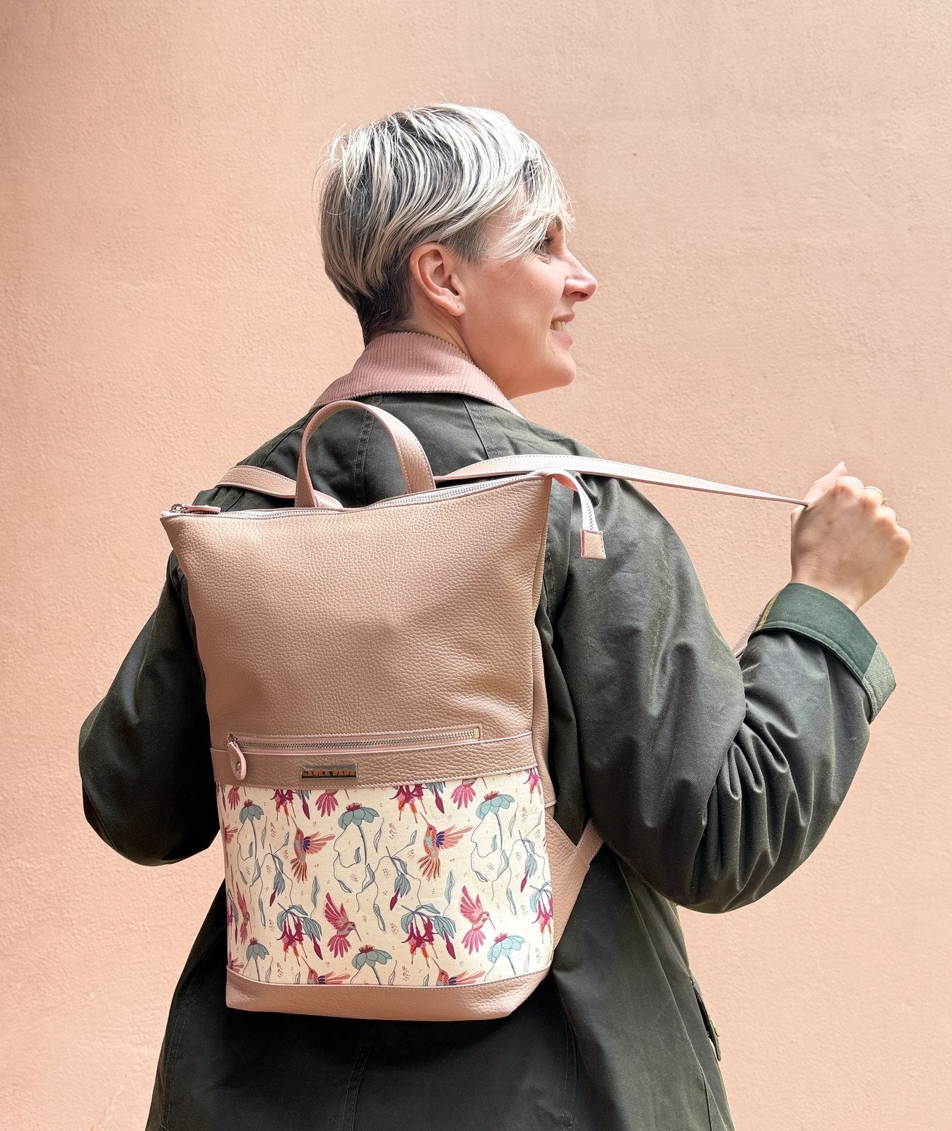 zaino rosa Shibuya pelle colibri 